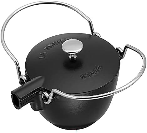 Matte black cast iron tea kettle — photo 5