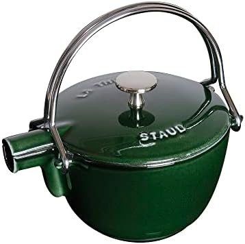 Basil cast iron round tea kettle