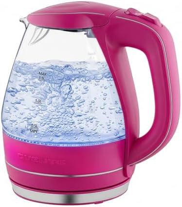 Pink glass electric water boiler