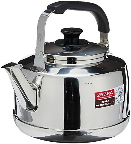 Extra large polished mirror whistling teakettle — photo 3