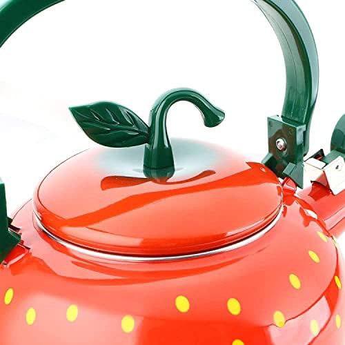 Strawberry design enamel steel tea kettle — photo 3