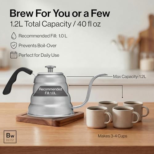 Stainless Steel Gooseneck Kettle with Thermometer — photo 3
