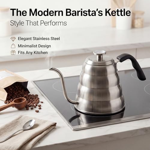 Stainless Steel Gooseneck Kettle with Thermometer — photo 5