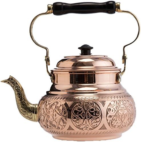 Handmade engraved uncoated copper teapot — photo 4