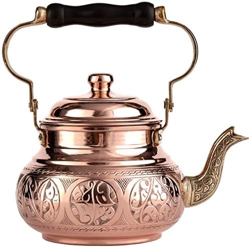 Handmade engraved uncoated copper teapot — photo 5