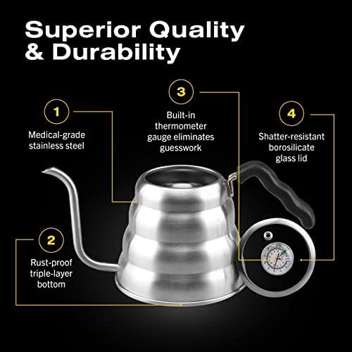 Gooseneck Stovetop Kettle with Thermometer — photo 4