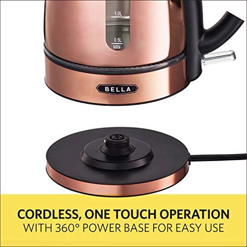Illuminated glass kettle with copper finish — photo 4