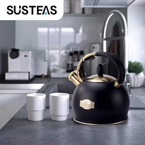 Black food grade steel whistling tea kettle — photo 5