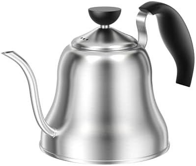 Brushed stainless small gooseneck tea pot