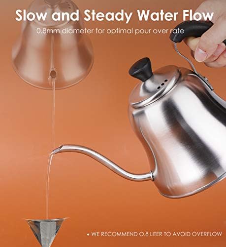 Brushed stainless small gooseneck tea pot — photo 3