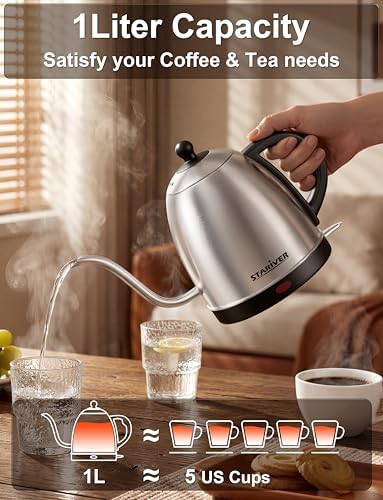 Stainless steel electric gooseneck kettle — photo 5