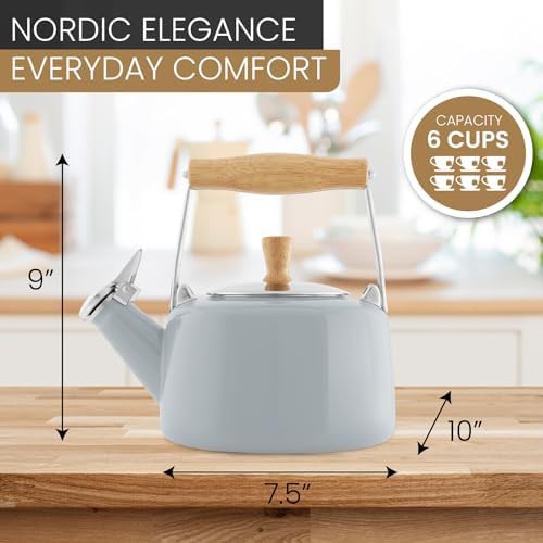 Fog Grey Sven Kettle with Wood Handle — photo 3