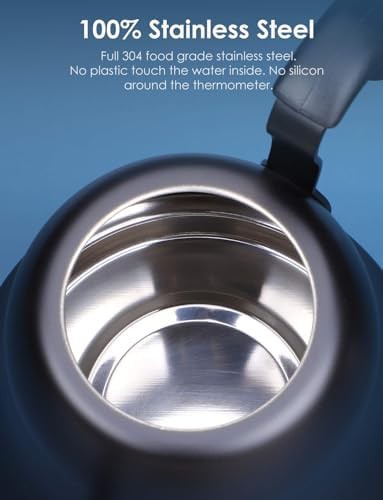Matte black gooseneck kettle with thermometer — photo 4