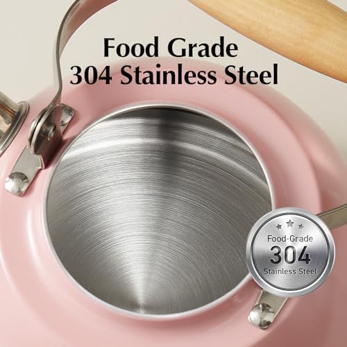 Pink Whistling Stainless Steel Kettle 1.6 Quart — photo 5