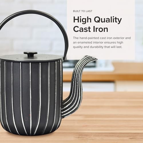 Cast iron Japanese teapot in black — photo 4
