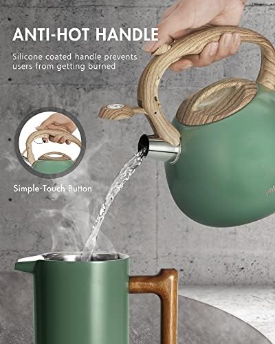 Seaweed Green Kettle with Wood Pattern Handle — photo 3