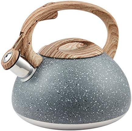 Gray induction whistling tea pot 2.2 quart