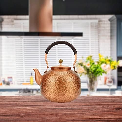 Hammered solid copper tea pot for gas stove — photo 5