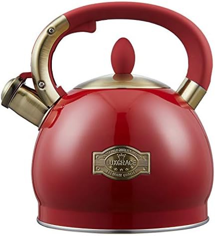 Stainless steel tea pot 2.8 quart whistle
