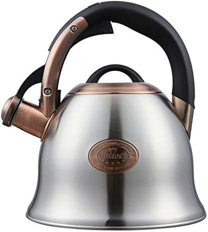 Medium stainless whistling tea kettle 2.2 quart