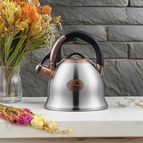 Medium stainless whistling tea kettle 2.2 quart — photo 5