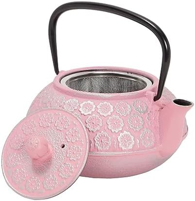 Pink cast iron Japanese kettle with infuser — photo 5