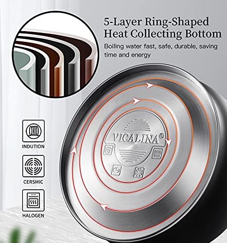 Black stainless steel whistling stovetop kettle — photo 5