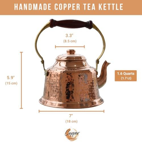 Handmade Copper Stovetop Tea Kettle — photo 4