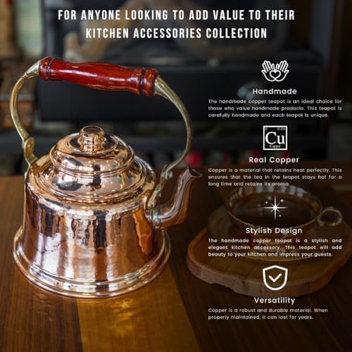 Handmade Copper Stovetop Tea Kettle — photo 5