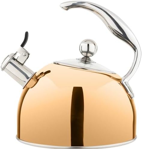 Viking rose gold stainless steel tea kettle