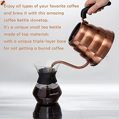 Copper gooseneck pour over coffee kettle — photo 4