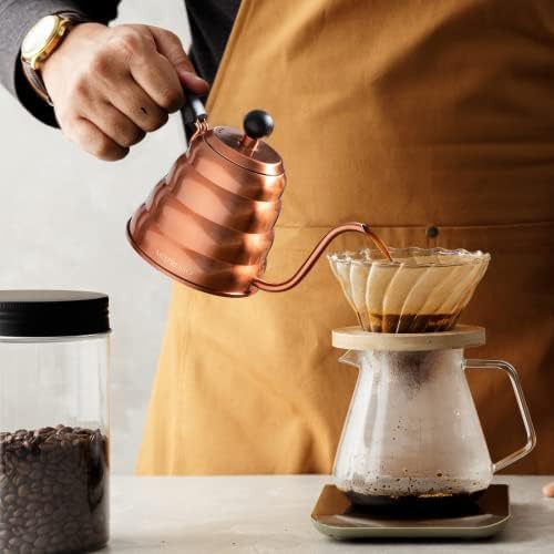 Copper gooseneck pour over coffee kettle — photo 5
