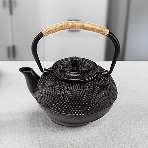 Enameled interior cast iron teapot 30 oz — photo 5