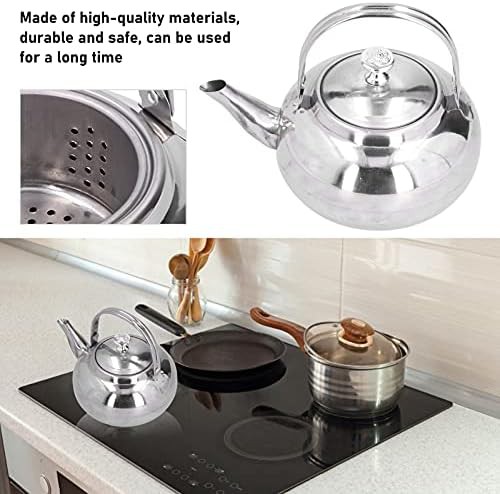 Stainless steel teapot with tea strainer — photo 4