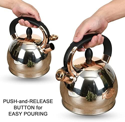 Whistling tea kettle with metal capsulated bottom — photo 4