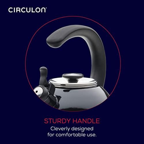 Black Enamel on Steel Whistling Induction Kettle — photo 5