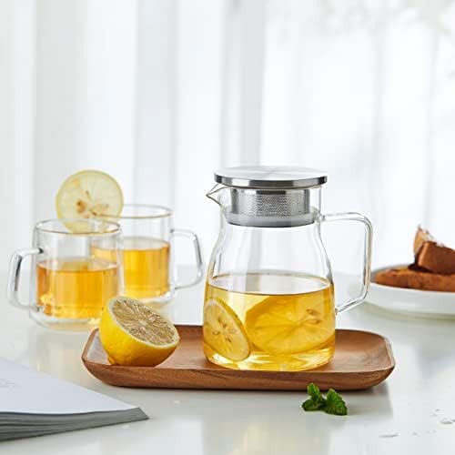 Glass teapot with stainless filter lid — photo 4