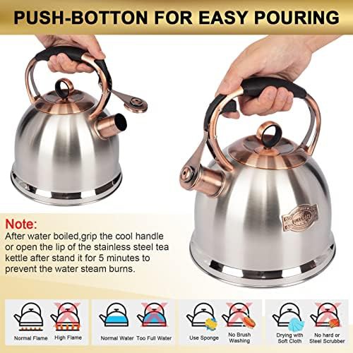 Stainless steel whistling tea kettle 3.0q — photo 5
