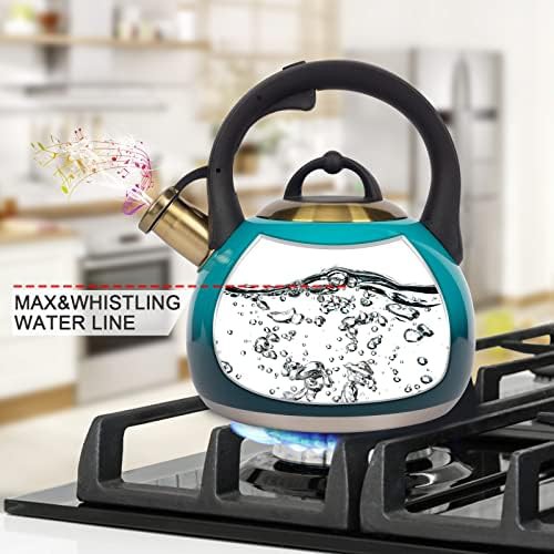 Ergonomic handle whistling teapot 3.1 quart — photo 4