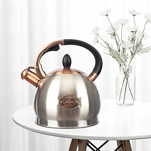 Classic whistling teapot with cool grip handle — photo 3