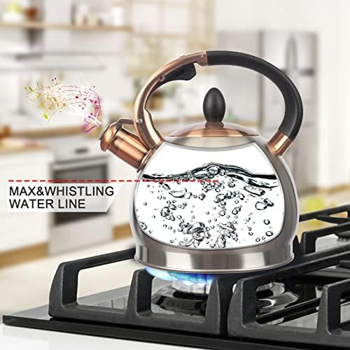 Classic whistling teapot with cool grip handle — photo 4