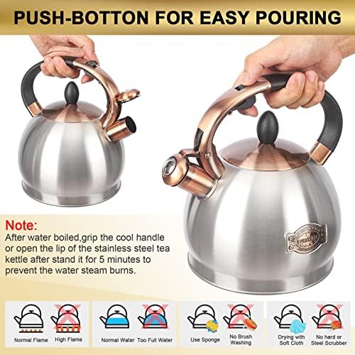 Classic whistling teapot with cool grip handle — photo 5