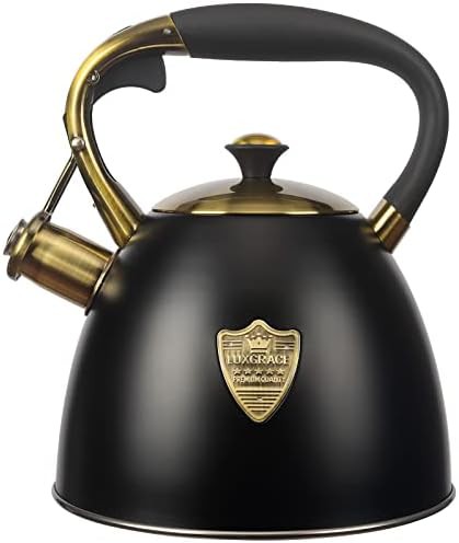 Stovetop whistling stainless steel tea pot 2.9 quart