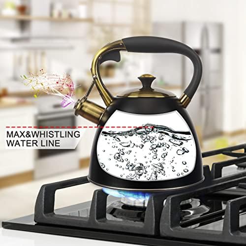 Stovetop whistling stainless steel tea pot 2.9 quart — photo 4