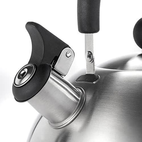 Brushed satin whistling induction tea kettle — photo 4