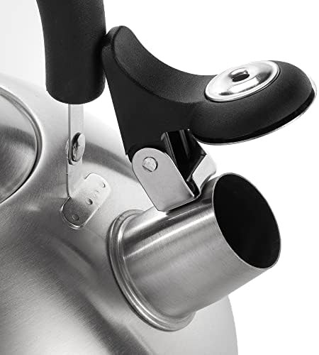 Brushed satin whistling induction tea kettle — photo 5