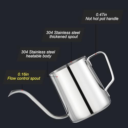 Small Gooseneck Stainless Steel Drip Kettle — photo 3