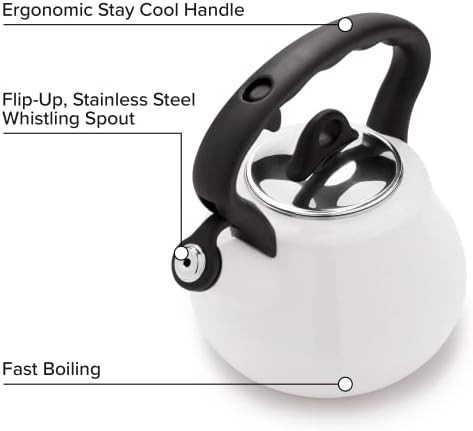 Pearl enamel on steel whistling teapot — photo 4