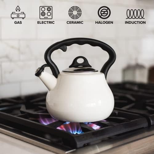 Pearl enamel on steel whistling teapot — photo 5