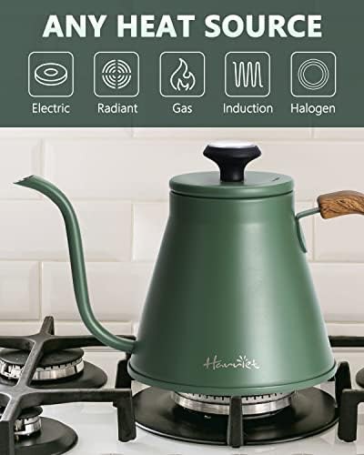 Green stainless steel gooseneck kettle — photo 4